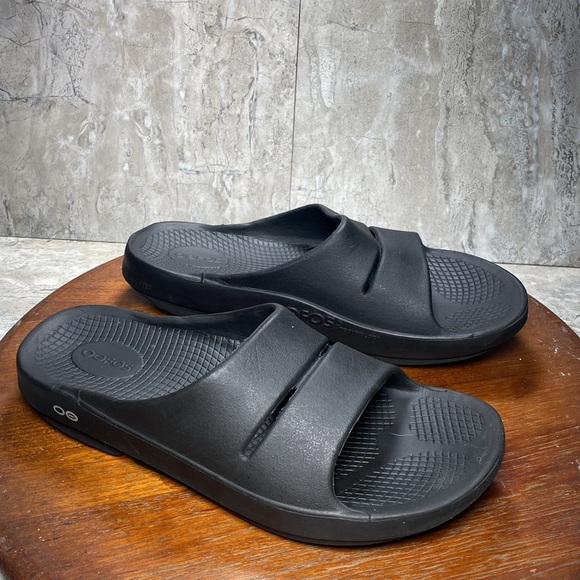 OOFOS OOahh Black Men’s Sandal Slides - Size: 11 - Picture 3 of 7